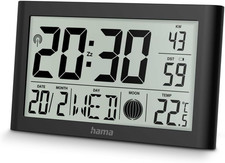 Orologio Da Parete Digitale (DCF Radiocontrollato Con Termometro, Orologio Con F