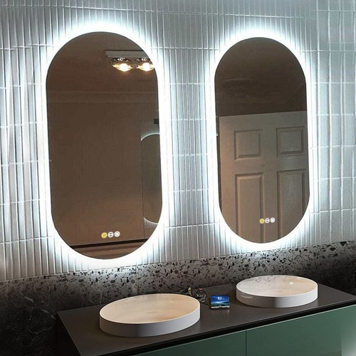 Specchio bagno led - rotondo, con