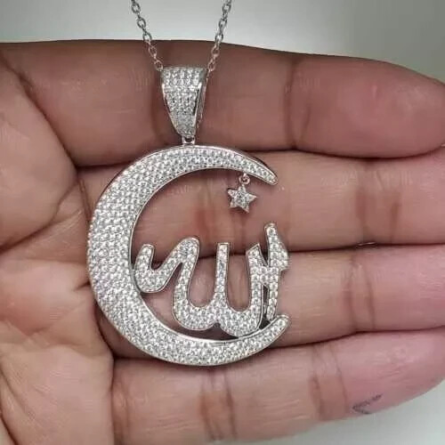 Ciondolo charm allah mezzaluna - allah,