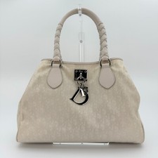 Christian Dior Trotter borsa a mano romantica con ciondolo bianco avorio