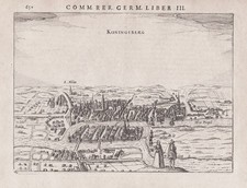 Kaliningrad Königsberg Pregel Russia Incisione In Rame Bertius 1616