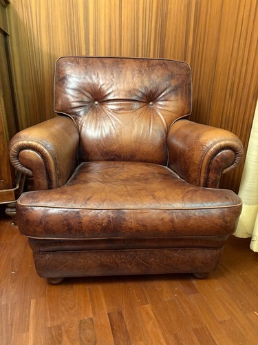 Poltrona club vintage pelle - poltrona, in