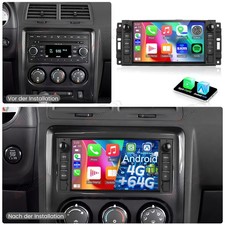 Android 15 autoradio CarPlay 4+64 GB WiFi GPS navigatore per Dodge Challenger 2009-2014