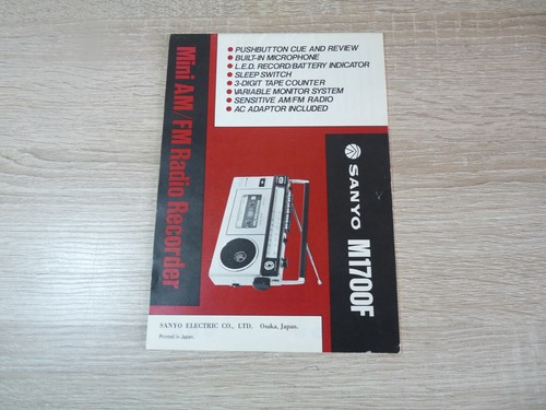 Sanyo m1700f mini radio - am/fm,