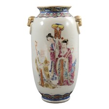 Vaso porcellana rosa famiglia