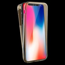 Apple iPhone XS Custodia Completa 360 In Silicone Per Telefono Gold