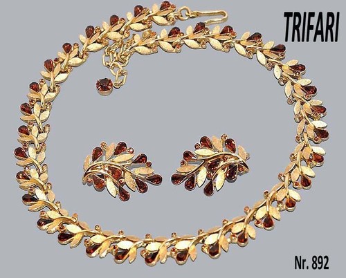Crown trifari 1960 splendida - trifari, 1960,