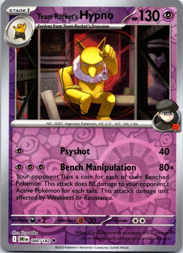 Team rocket hypno - hypno, 080/182