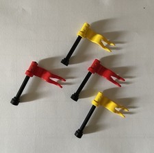 LEGO BANDIERE CODA DI RONDINE ROSSA GIALLA + ASTE