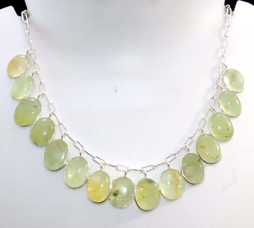 Collana prehnite muschio - muschio, a