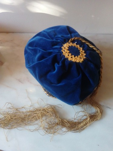Cappello donna blu velluto - donna, in