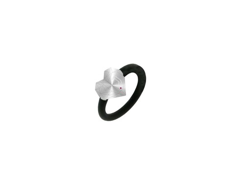 Anello woman pvc nero logo - pvc,