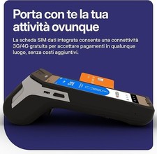 myPOS Carbon – Terminale POS portatile 4G/WiFi – SIM INCLUSA - No Sumup - Nexi