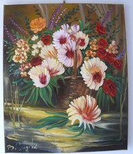 Quadro moderno natura morta olio su tela  dim 60x50cm dipinto a mano firmato