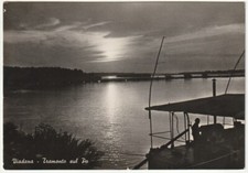 VIADANA - MANTOVA - TRAMONTO SUL PO - VIAGG. 1957 -14197-