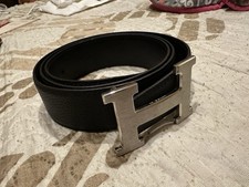 Cintura Hermès H nera pelle