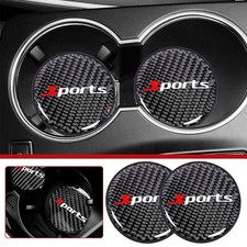 2Pcs Carbon Fiber Car Cup