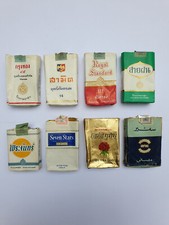 LOTTO I 8 RARI PACCHETTI SIGARETTE ESTERE MORBIDE SOFT VUOTI VINTAGE ANNI 70