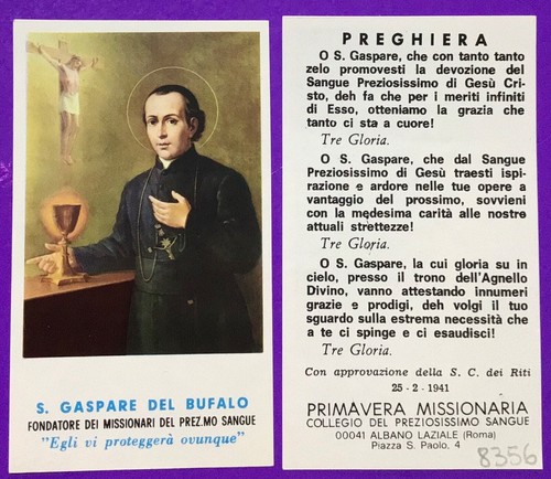 Santino holy card san gaspare - santino,