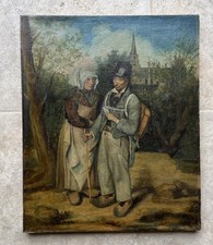 Ancien tableau Huile XIXe