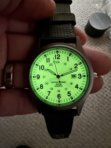 Full lume dial field watch - dial,