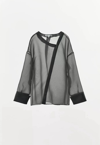 Camicia organza grigia - organza, zara