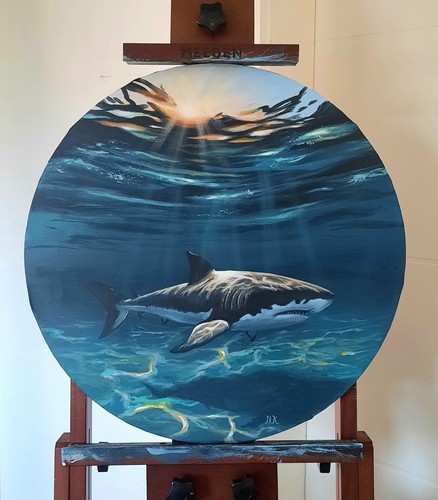 Quadro tela squalo mare