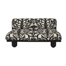 GIUSEPPE ROSSI DI ALBIZZATE ANNI ’80 DIVANO LEGNO BIANCO E NERO