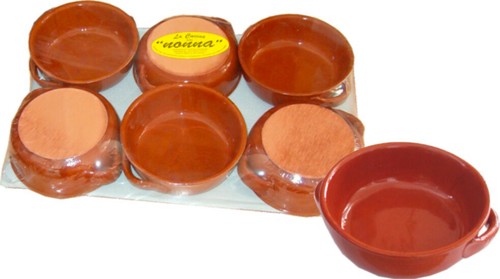 Tegamini bassi terracotta - tegamini, in