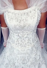 Miss kelly abito da sposa taglia 48 completo di corpetto velo e guanti