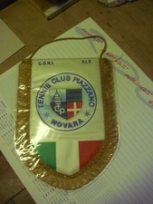 raro GAGLIARDETTO FANION NOVARA TENNIS CLUB PIAZZANO CONI FIT