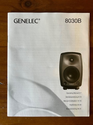 Genelec 8030b original manual - genelec,