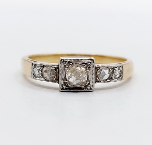 Anello art deco oro - , 18k