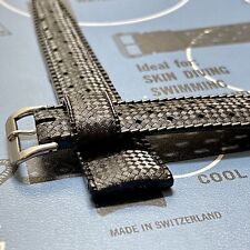 VENDUTO anni 100! Cinturino orologio subacqueo originale Swiss Tropic 20mm anni 60 vecchio stock vintage