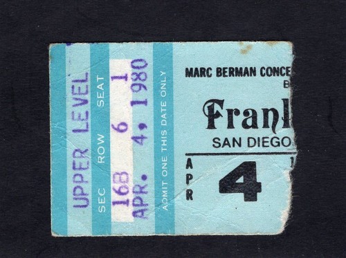 Biglietto concerto frank - frank, zappa