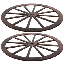  2 Pezzi Ruota in Legno per