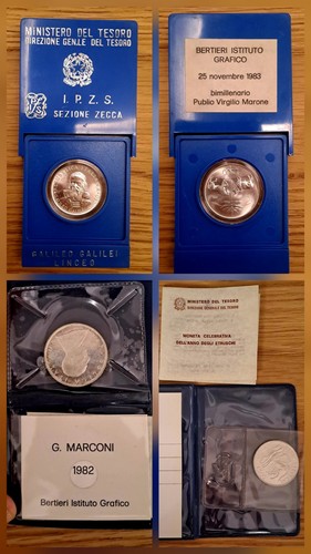 Monete argento 500 lire - ,