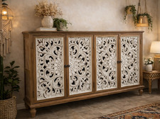 Boho Carved Sideboard Buffet