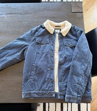 Giacca di jeans blu a strati marini