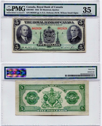 Banconota dollari 1935 - banconota, 5,00