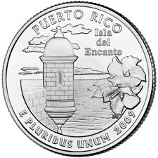 2009 D Porto Rico Territorio Quartiere di Stato. Rotolo non circolato da US Mint