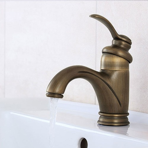 Retro antico ottone - ottone, lavabo