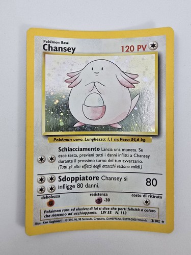 Carta pokemon chansey rara - carta,
