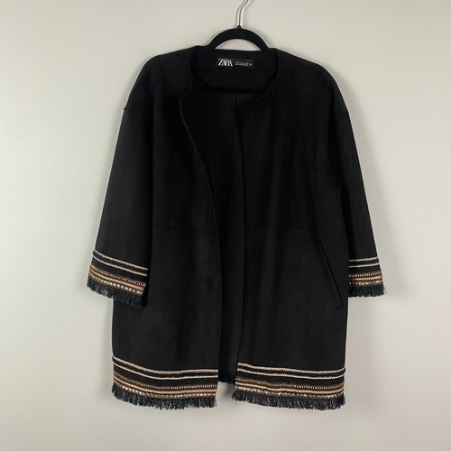 Blazer zara nero ecopelle - zara,