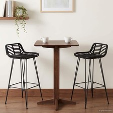 Sgabello da bar 2 pcs Nero 44