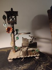 Struttura Decorativa In Ferro Battuto, Porta Bottiglie E Porta Candele. Pezzo...