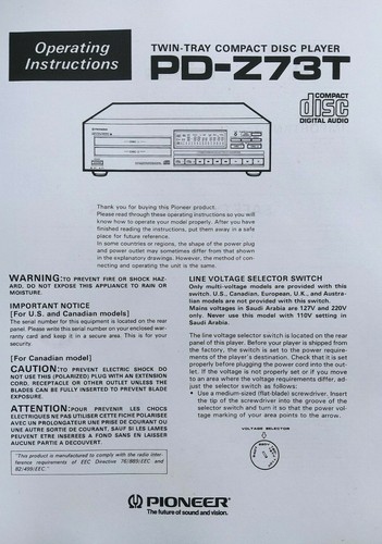 Pioneer z73t cambio - pioneer,
