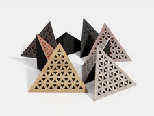 Confezione 2 Trappola per Basso Angolare Soffitto Assorbimento Fonoassorbente-TRI»