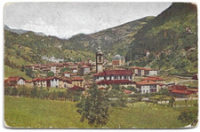 CARTOLINA DI BERGAMO ,SAN PELLEGRINO - PANORAMA  viaggiata in busta