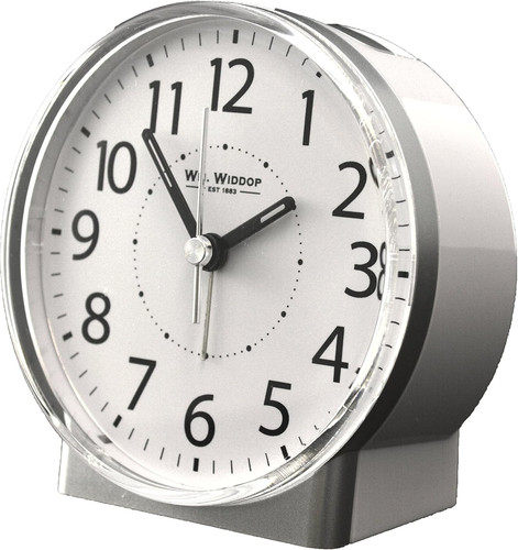 White alarm clock with silent - alarm,